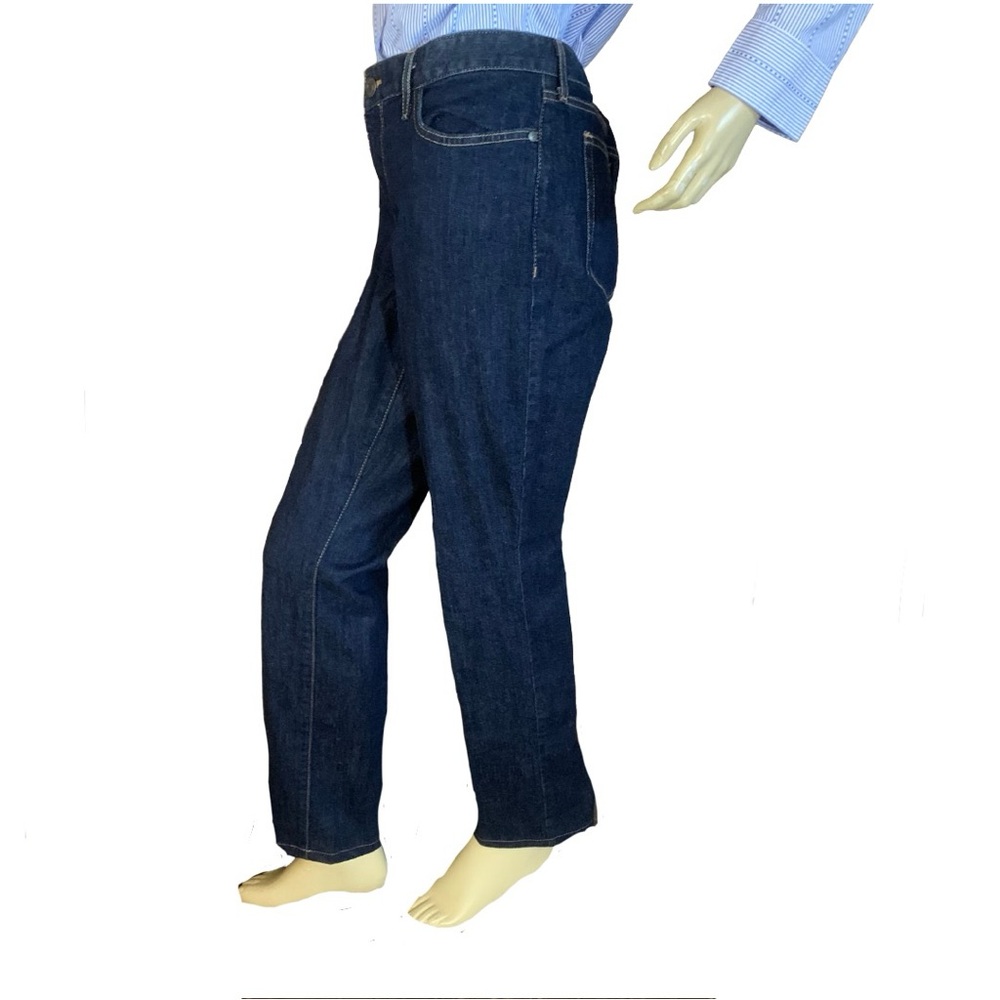 EDDIE BAUER DARK WASH SLIGHTLY CURVY STRAIGHT LEG JEANS (10) - Picture 3 of 13